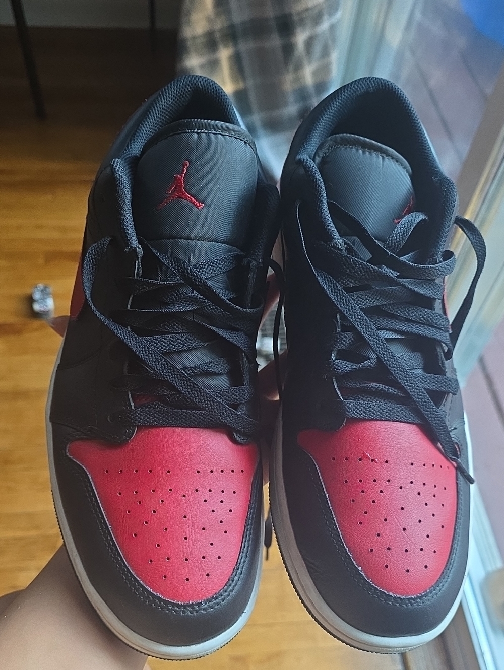 Nike Air Jordan Low Top Sneakers - Black and Red